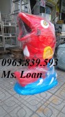 Thùng rác cá chép - thùng rác hình thú để trường học